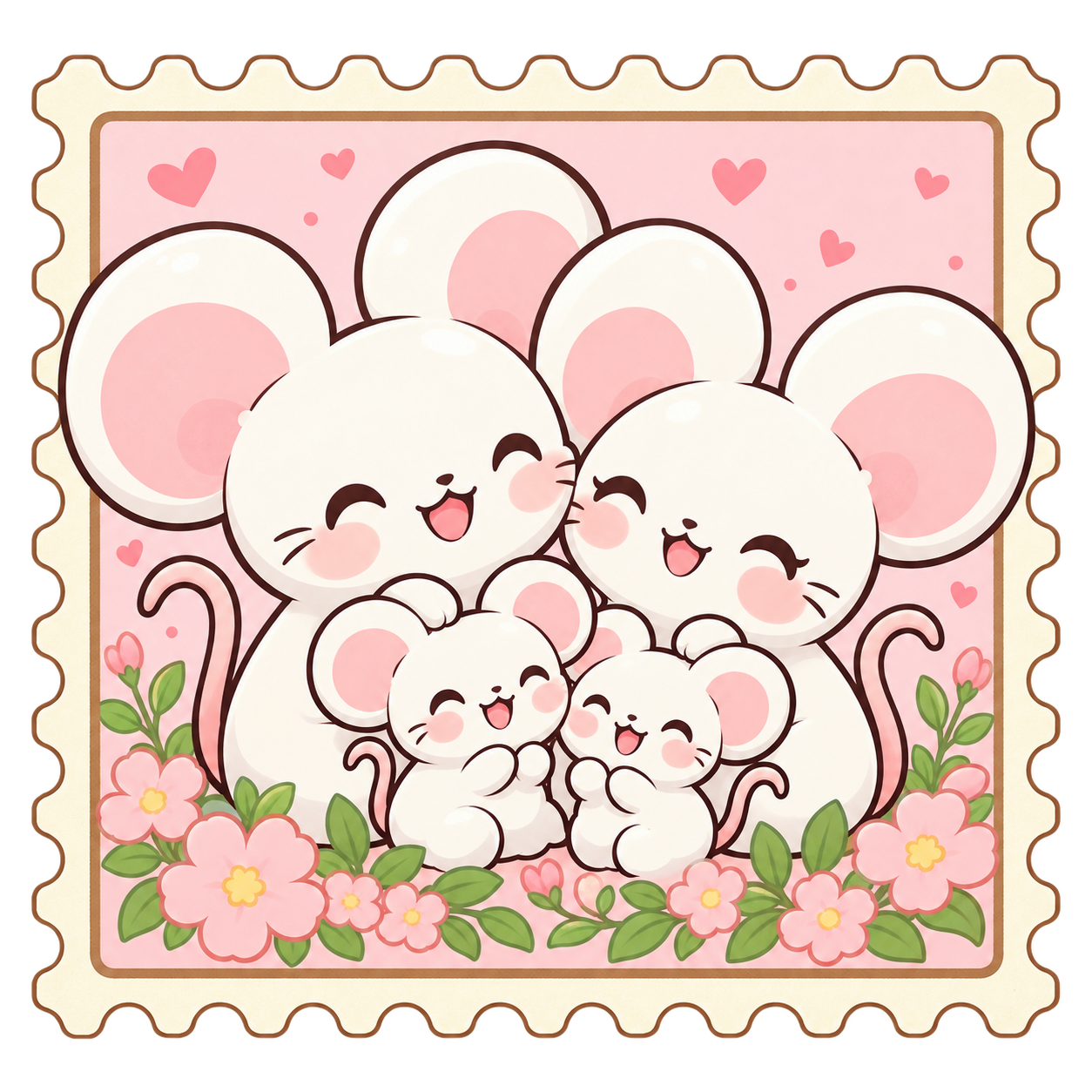 Illustrative mouse-family additional-ounce stamp